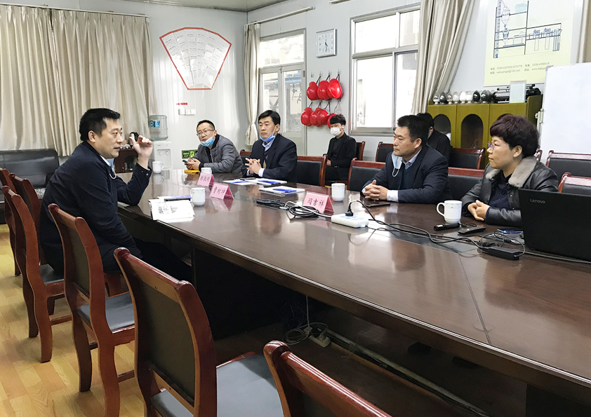 濟南大學機械工程學院院長曹（cáo）樹坤 來博陽機械參觀洽談