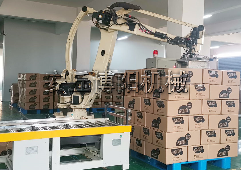 安丘博陽機（jī）械紙箱自動碼垛機的工作流程（chéng）