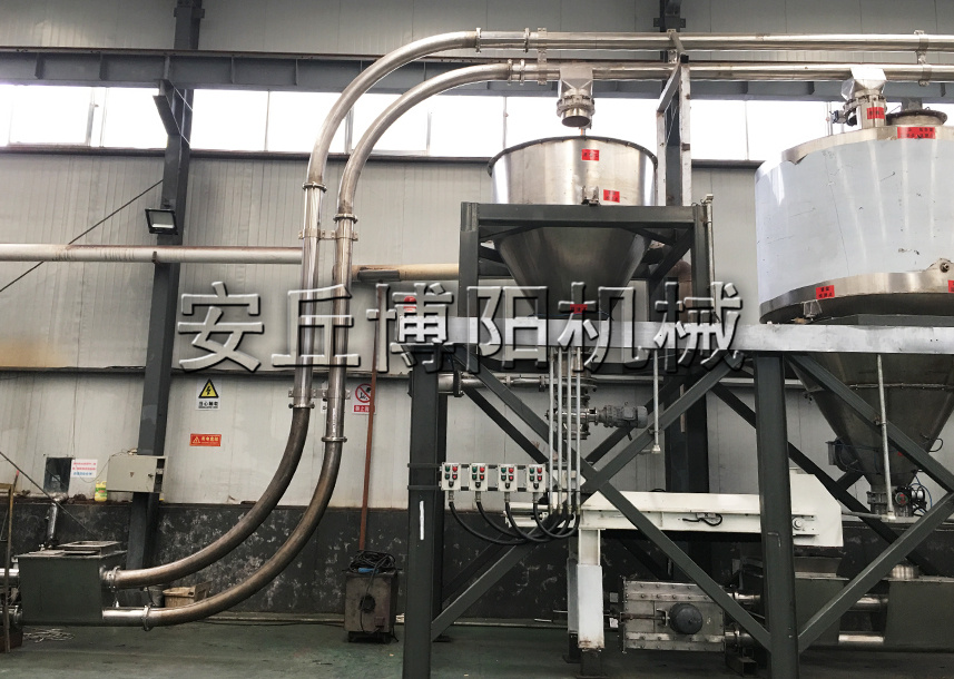 安丘博陽機械鋁粉管鏈輸送（sòng）機輸送過程中沒有粉塵外揚
