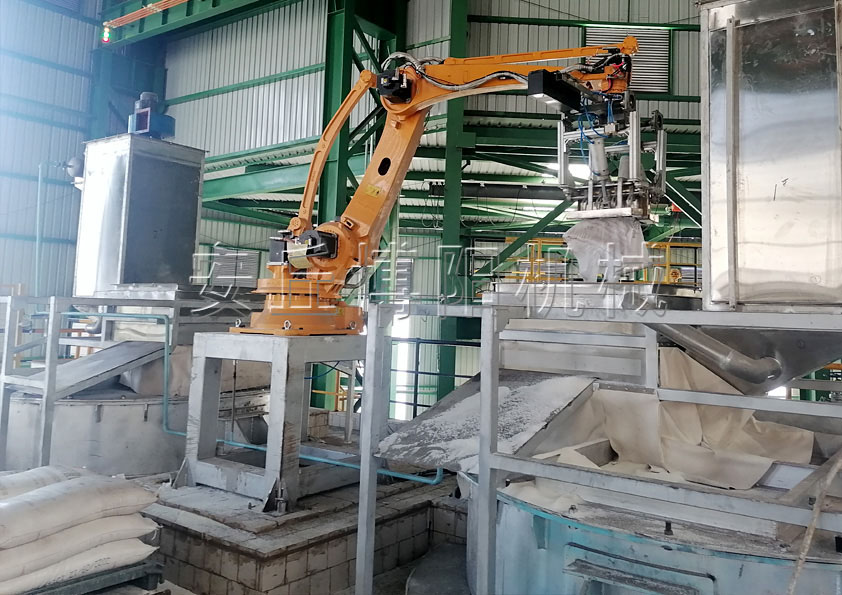 片堿全自動拆包機械手原（yuán）理 堿（jiǎn）粉全自動拆（chāi）袋機（jī）器人特（tè）點