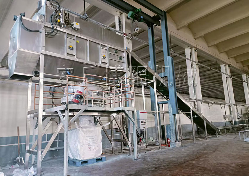 25kg氧化鎂自動（dòng）拆包機 博陽無塵自動拆袋機特點